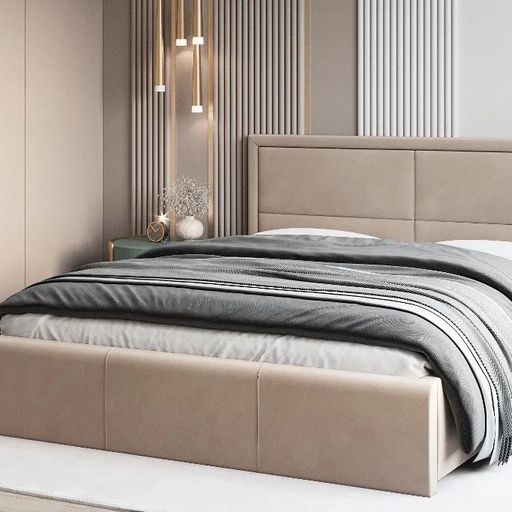 Кровать «Мария», бежевая